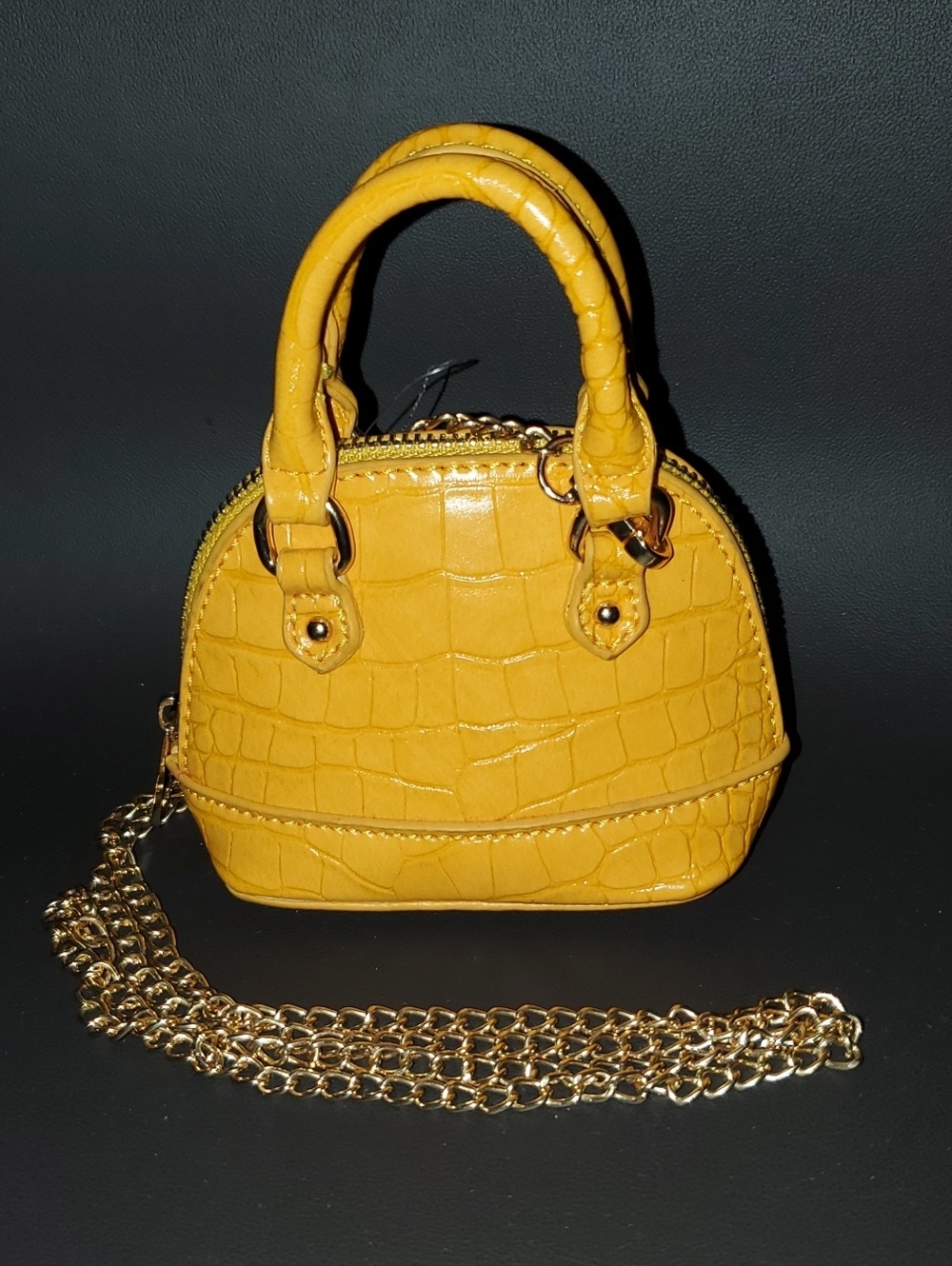 BP Nordstrom Croc Embossed Micro Domed Satchel NWOT